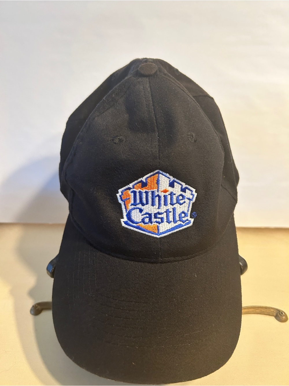 Black Embroidered Logo Baseball Cap